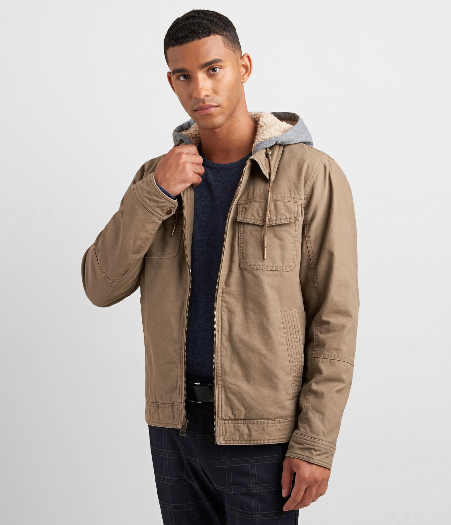 Canvas Jacket With Hood