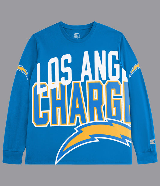 Los Angeles Chargers Clutch Hit Long Sleeve Graphic Tee