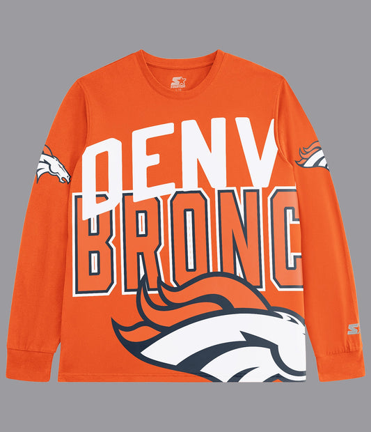 Denver Broncos Clutch Hit Long Sleeve Graphic Tee