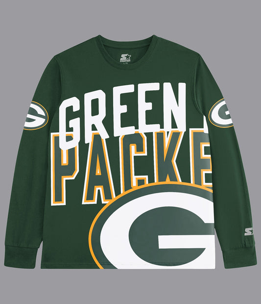 Green Bay Packers Clutch Hit Long Sleeve Graphic Tee