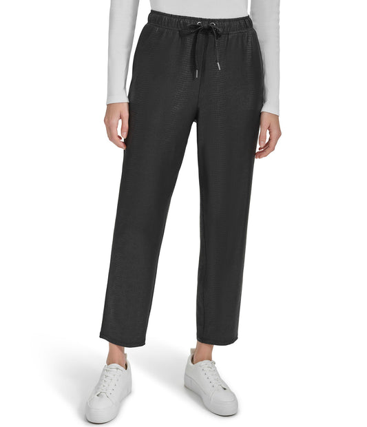 Pull On Liquid Relaxed Pant with Snake Pattern Texture