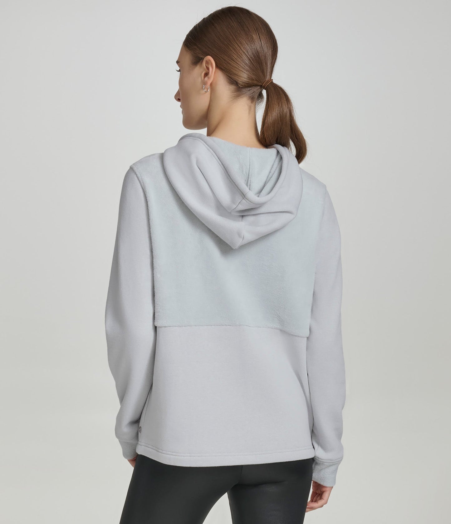 Fur Backed Fleece Hooded Sweatshirt