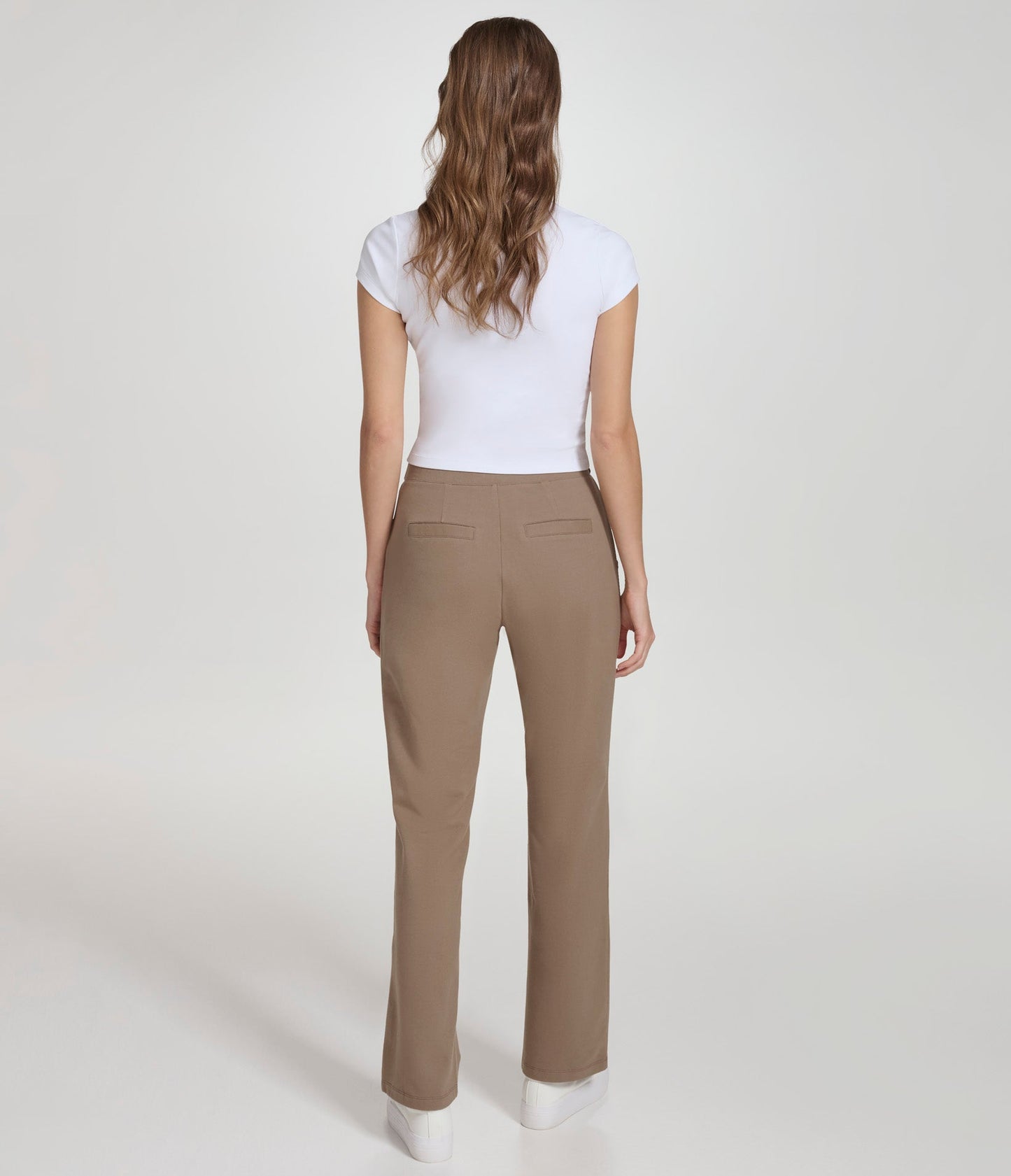 Pull On Knit Twill Kick Flare Pant with Sailor Buttons