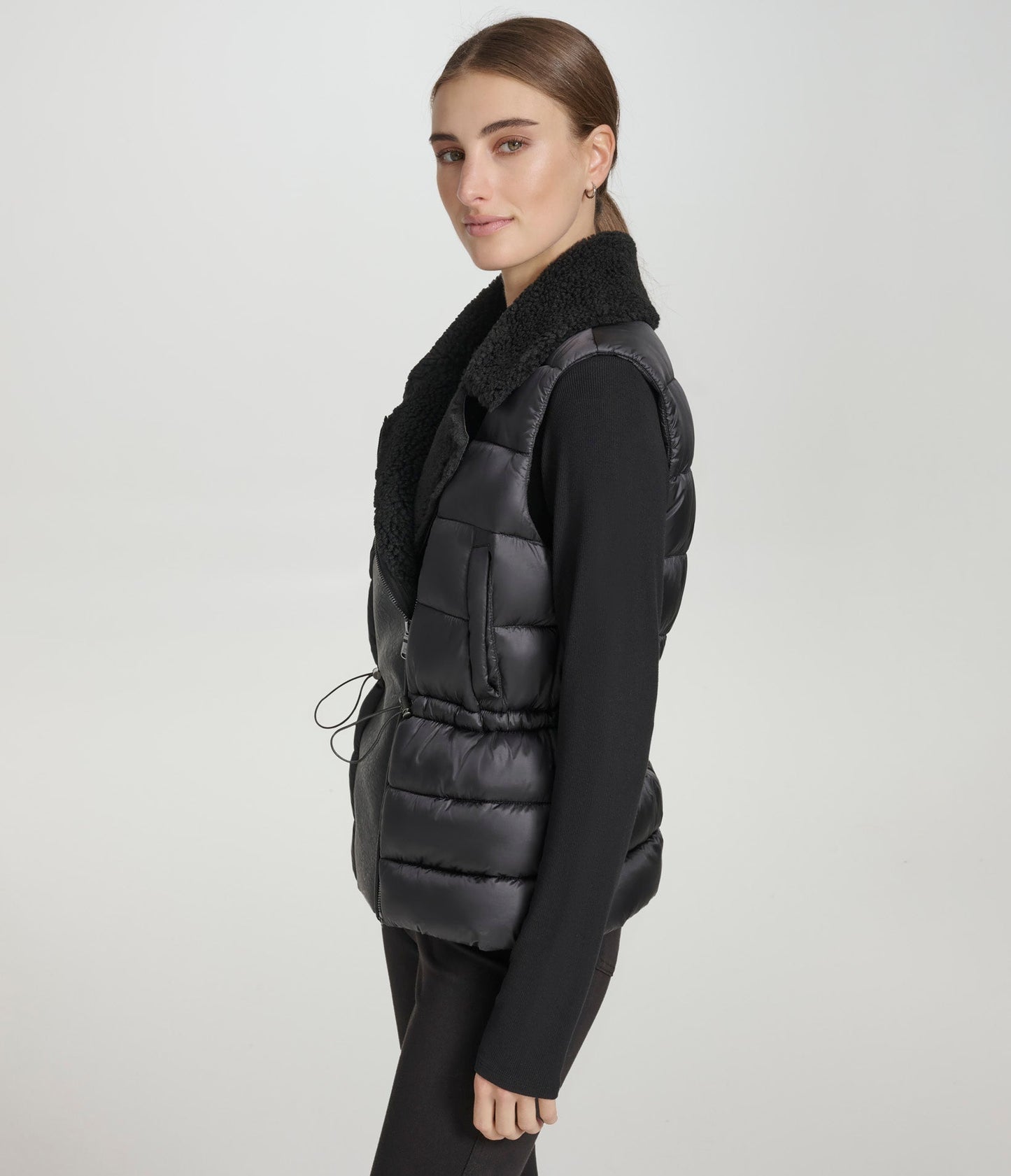 Cire Mixed Media Puffer Vest