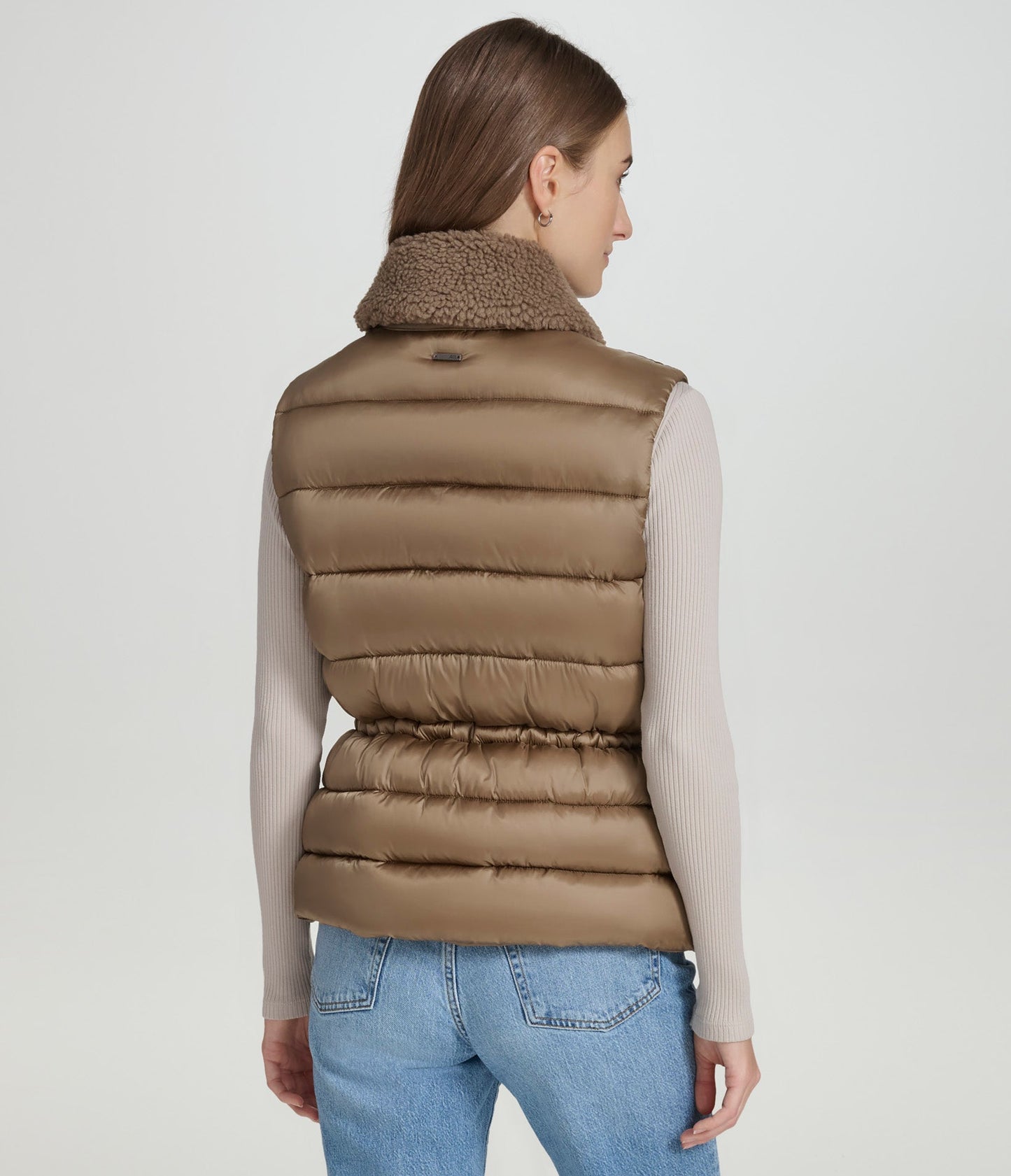 Cire Mixed Media Puffer Vest