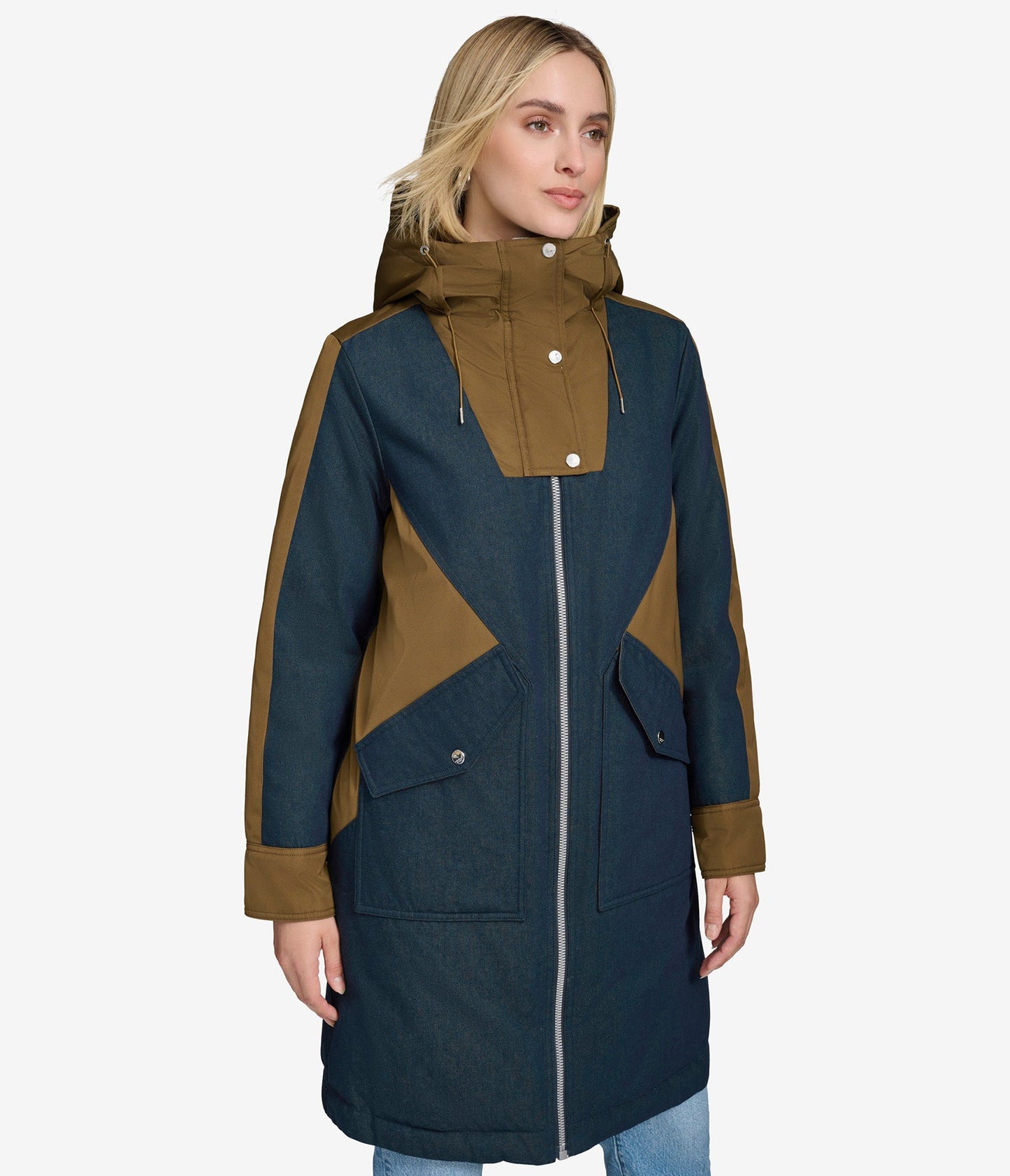 Hayler Colored Denim Long Coat