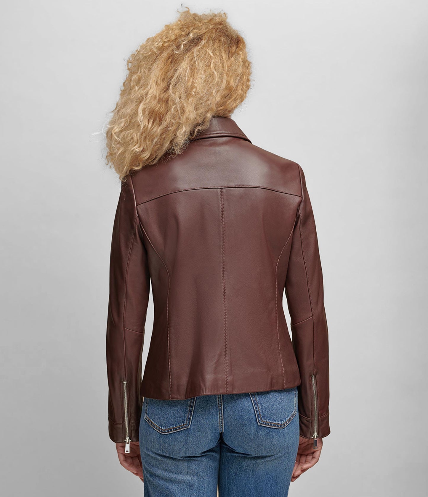 Leather Jacket With Metallic Details