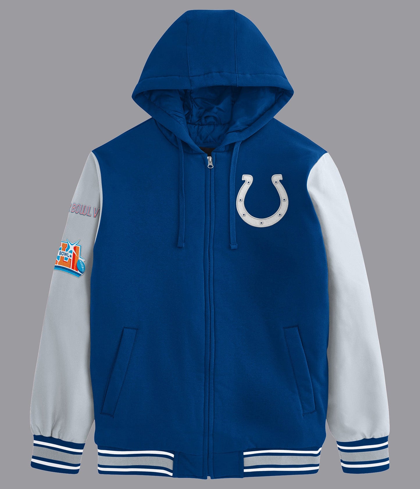 Indianapolis Colts Player Option Color Blocked Full Zip Hoodie