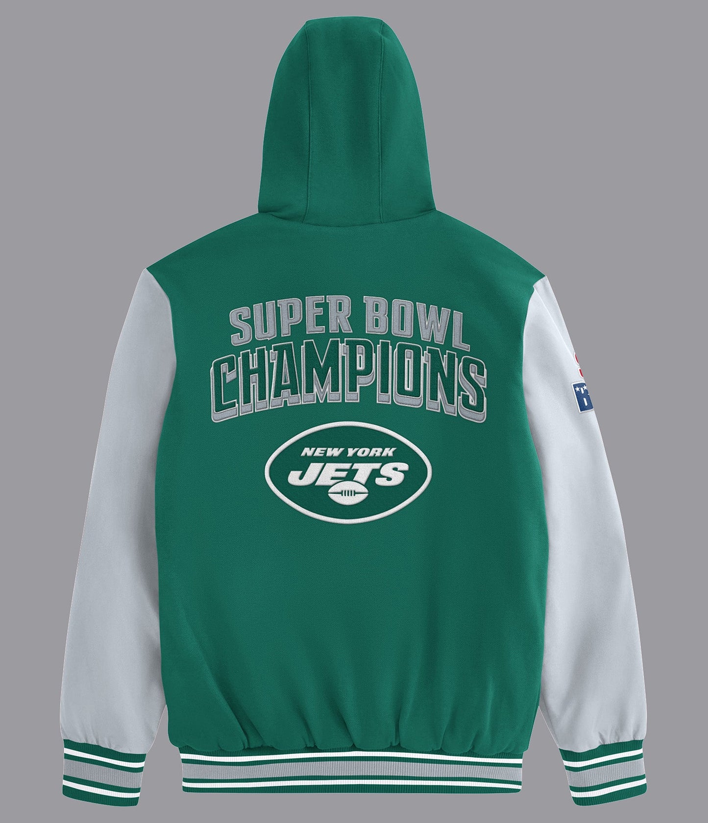 NY Jets Player Option Color Blocked Full Zip Hoodie