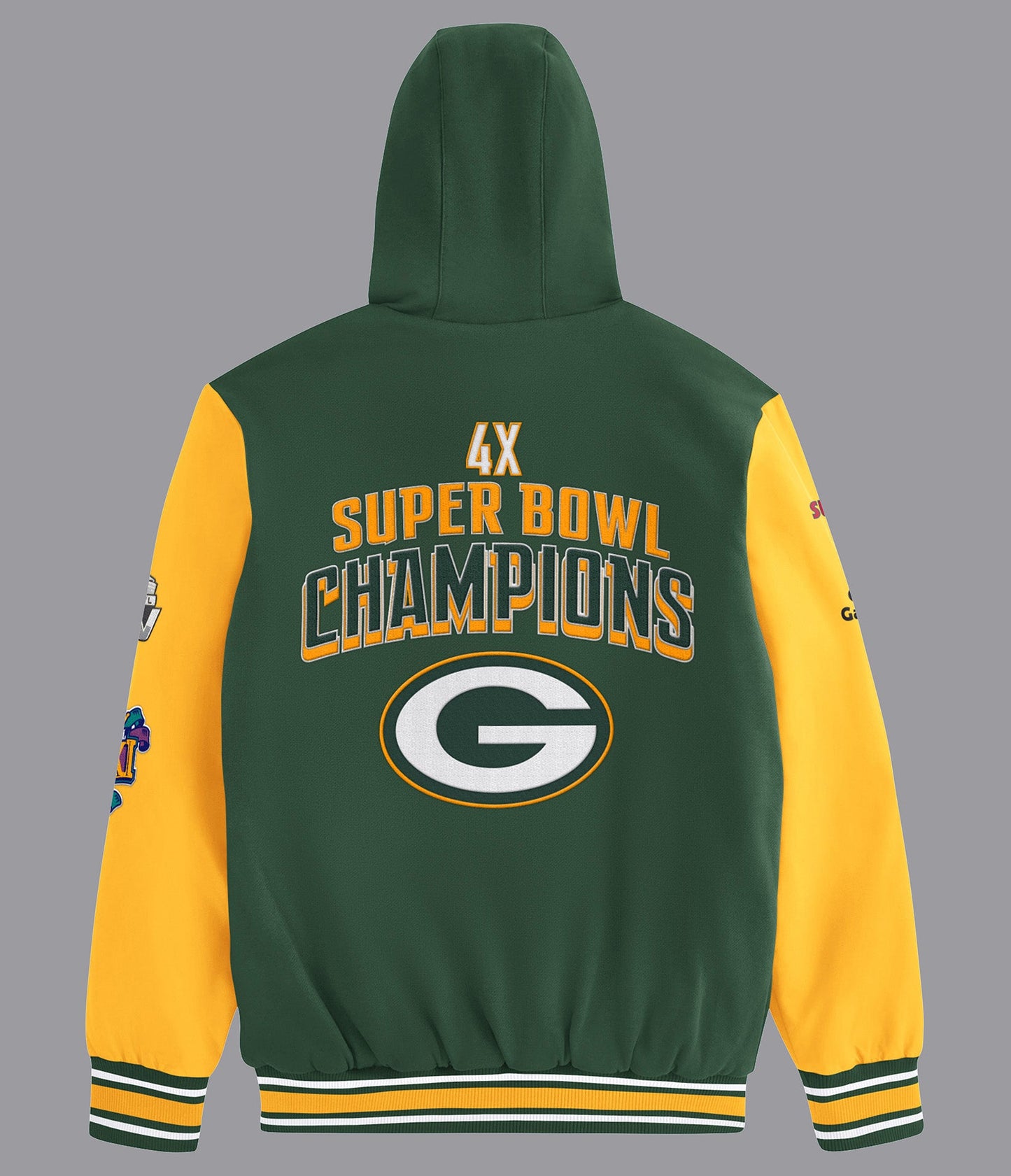 Green Bay Packers Player Option Color Blocked Full Zip Hoodie