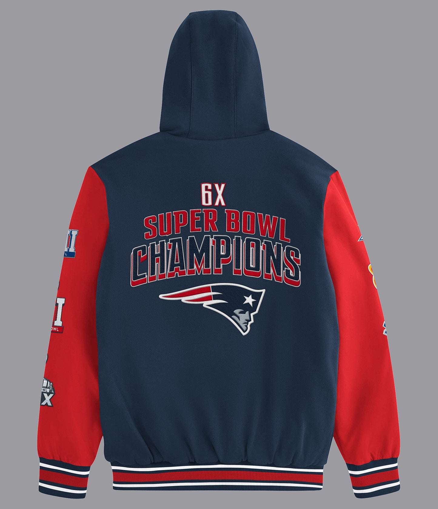 New England Patriots Player Option Color Blocked Full Zip Hoodie