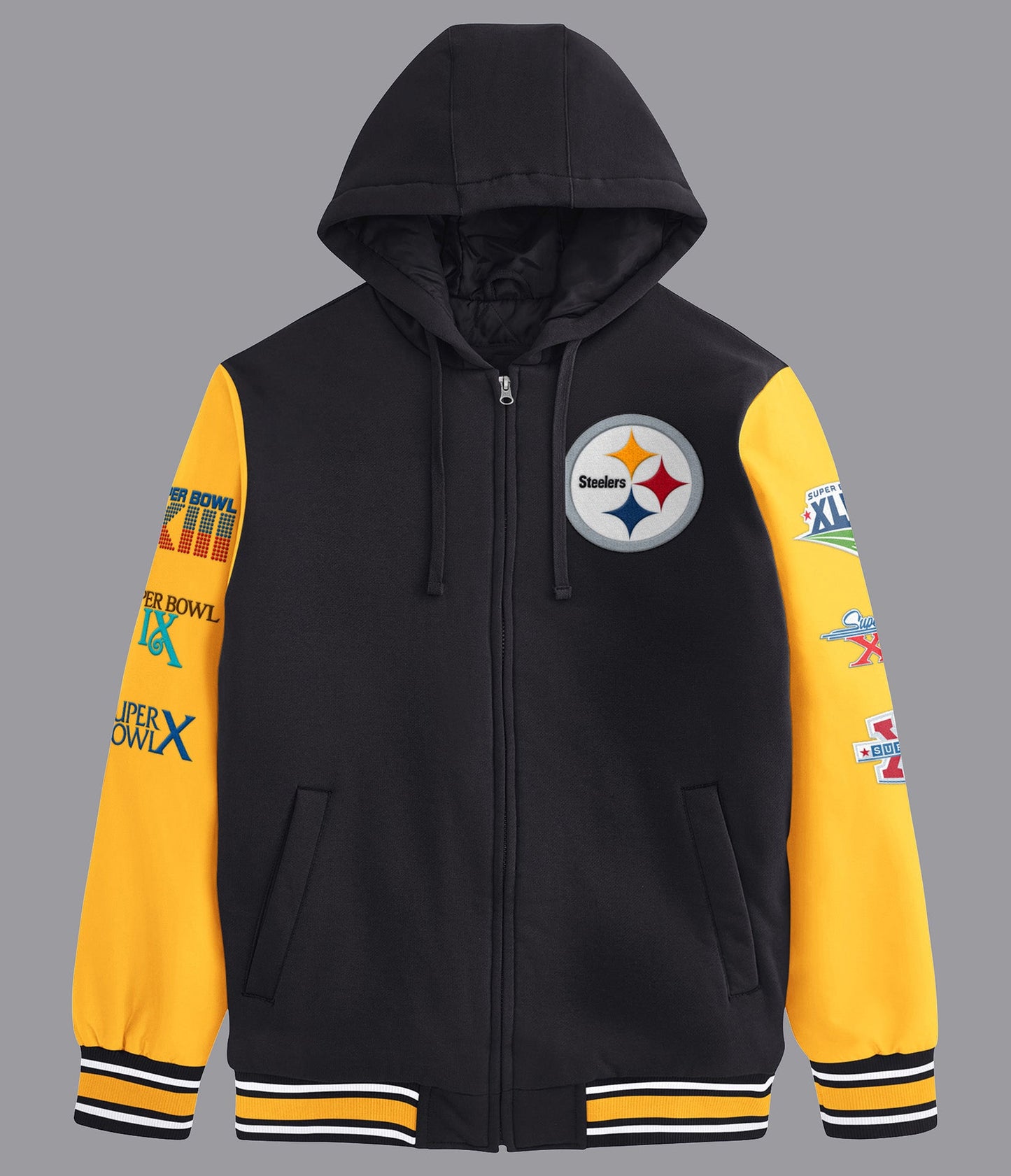 Pittsburgh Steelers Player Option Color Blocked Full Zip Hoodie