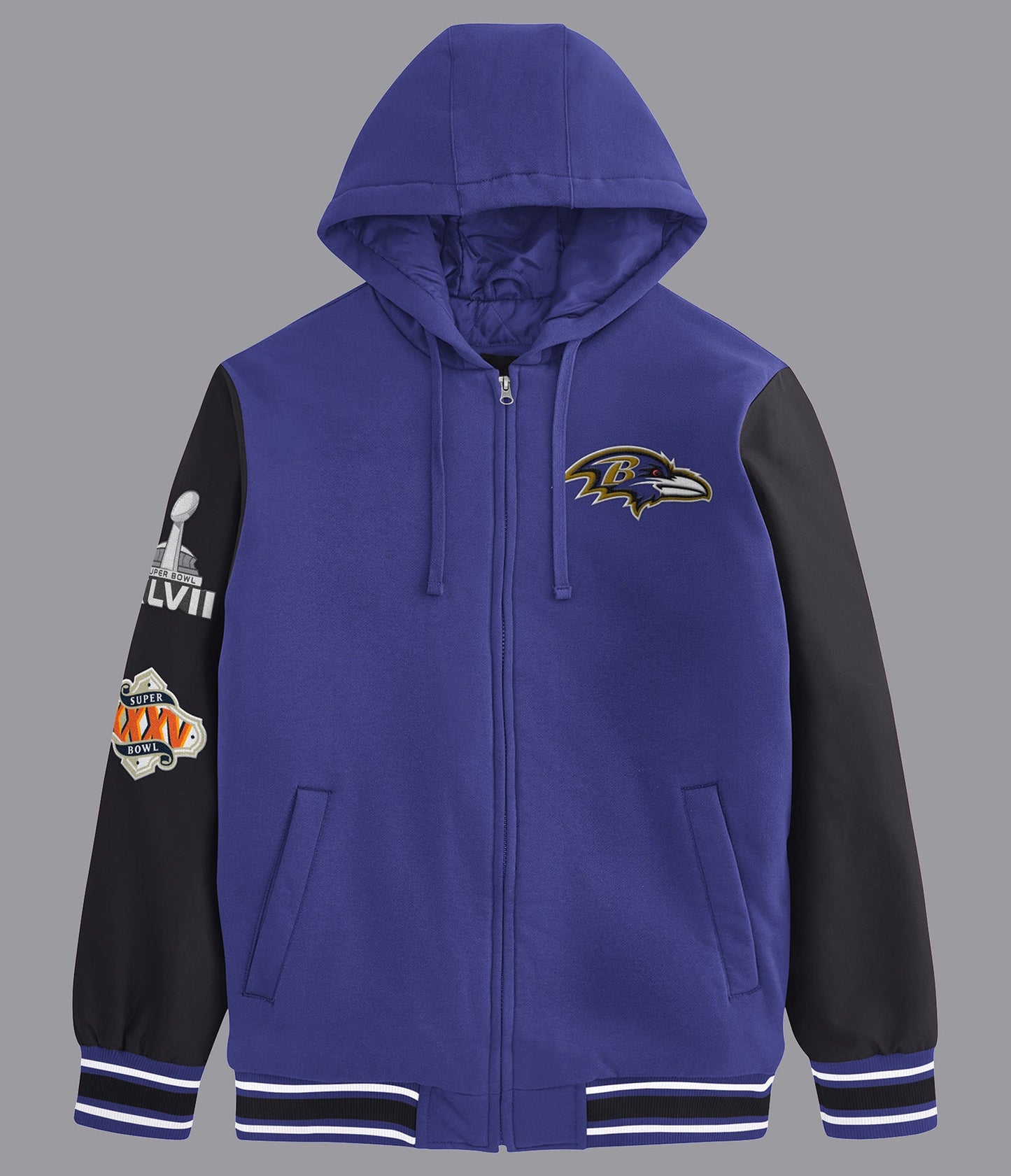 Baltimore Ravens Player Option Color Blocked Full Zip Hoodie