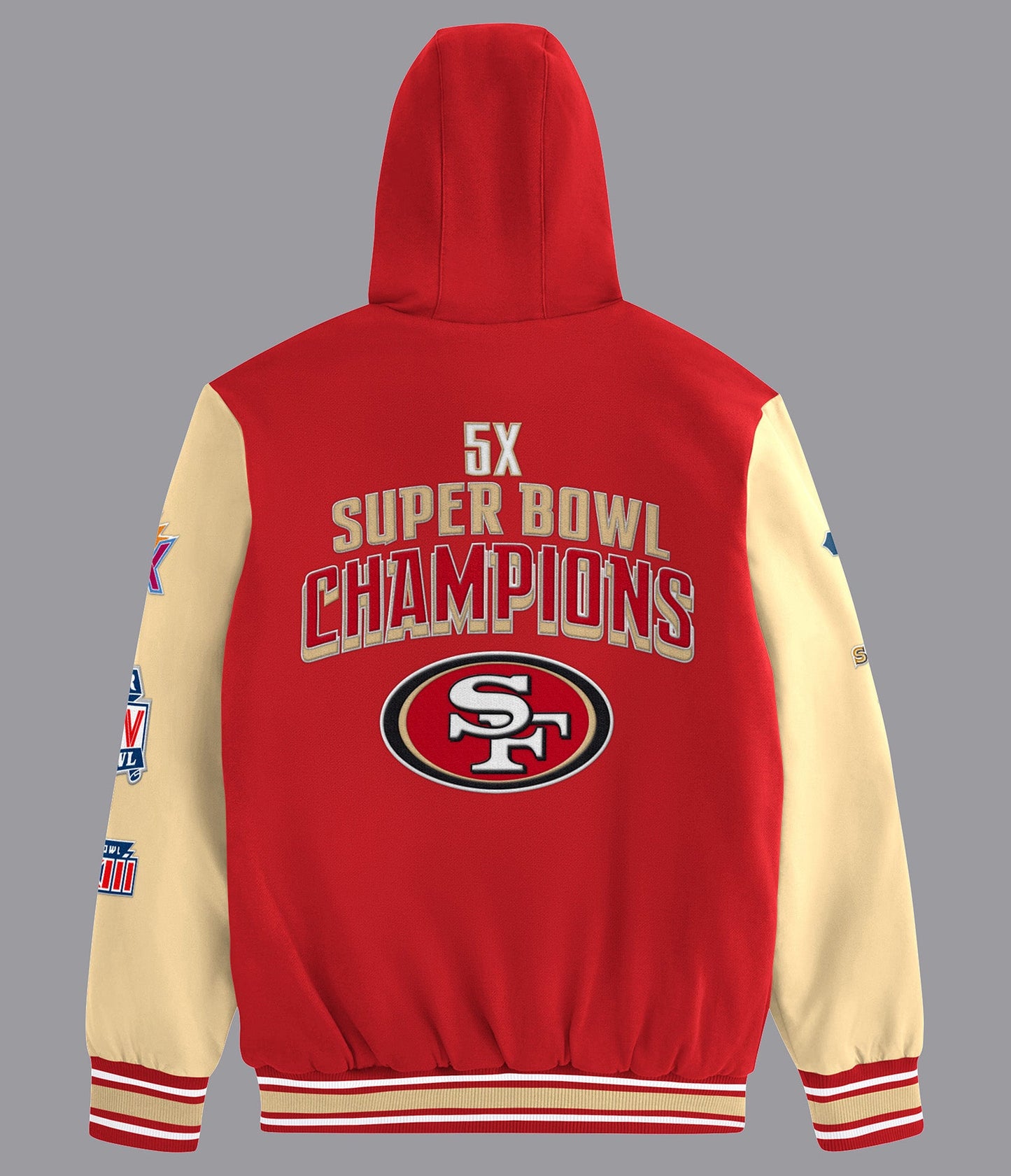 SF 49ers Player Option Color Blocked Full Zip Hoodie