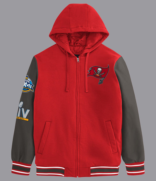 Tampa Bay Buccaneers Player Option Color Blocked Full Zip Hoodie