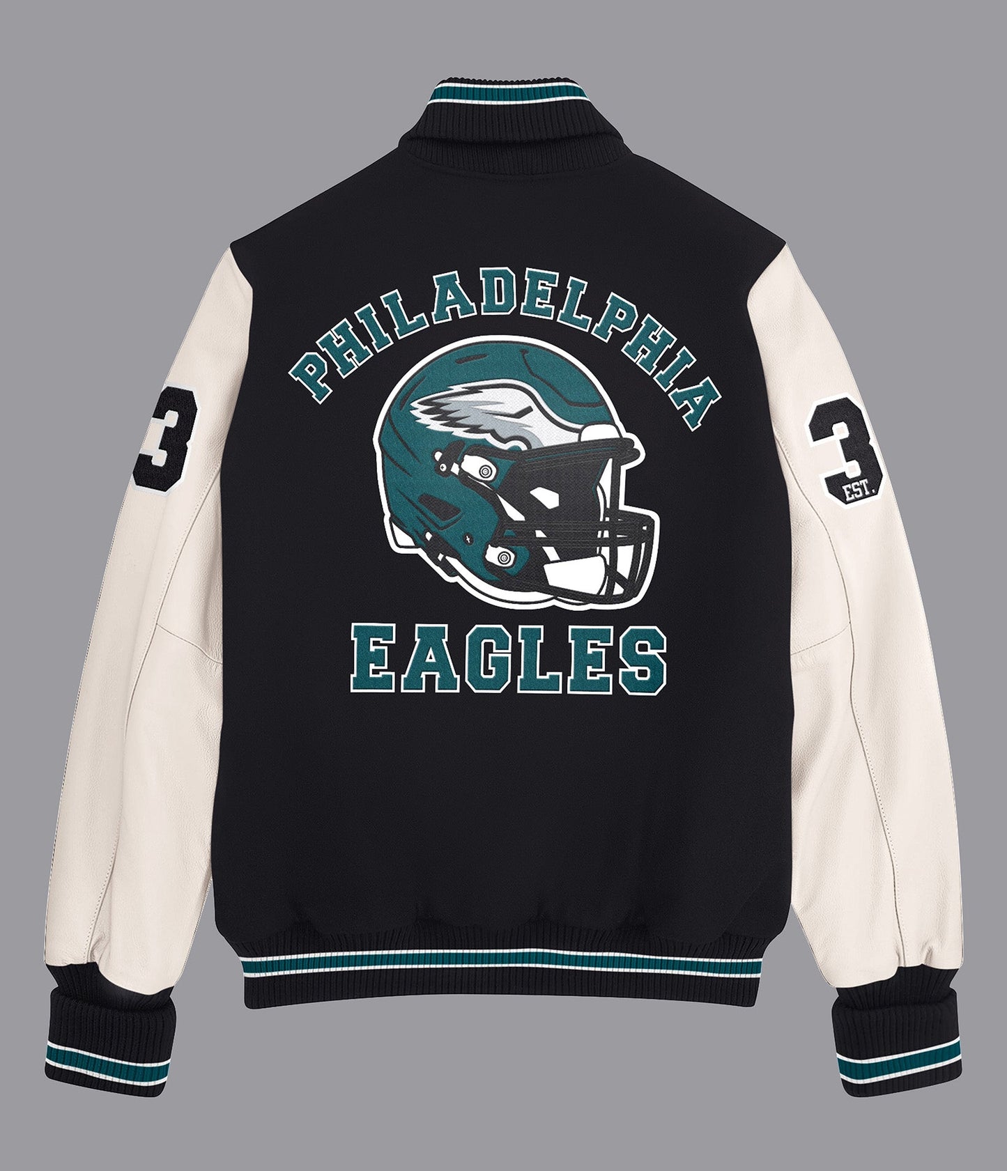 Eagles Leather Wool Varsity Jacket