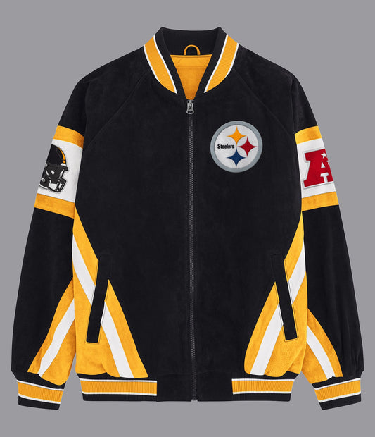 Pittsburgh Steelers Suede Varsity Jacket