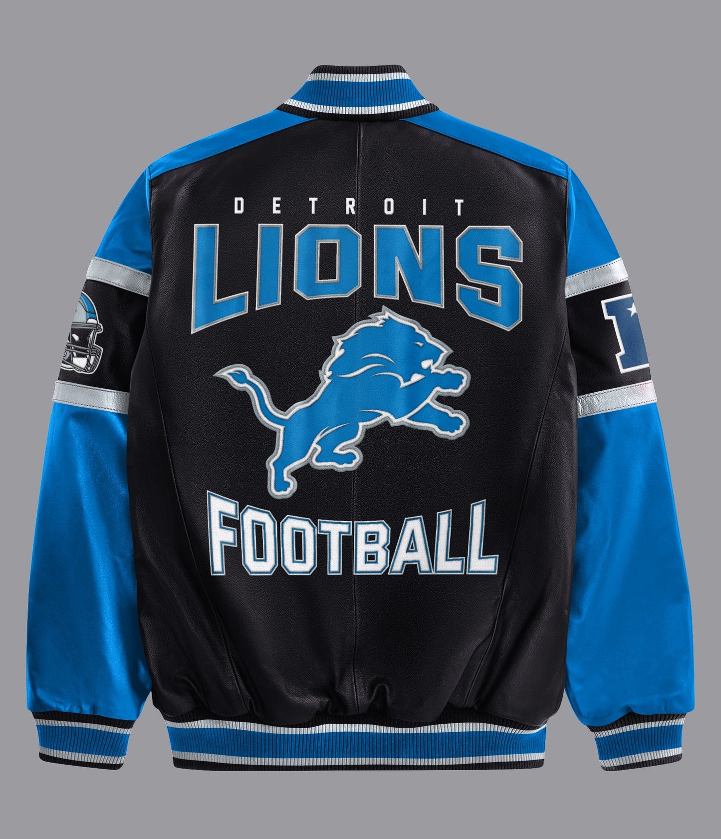 Detroit Lions South Paw Leather Jacket