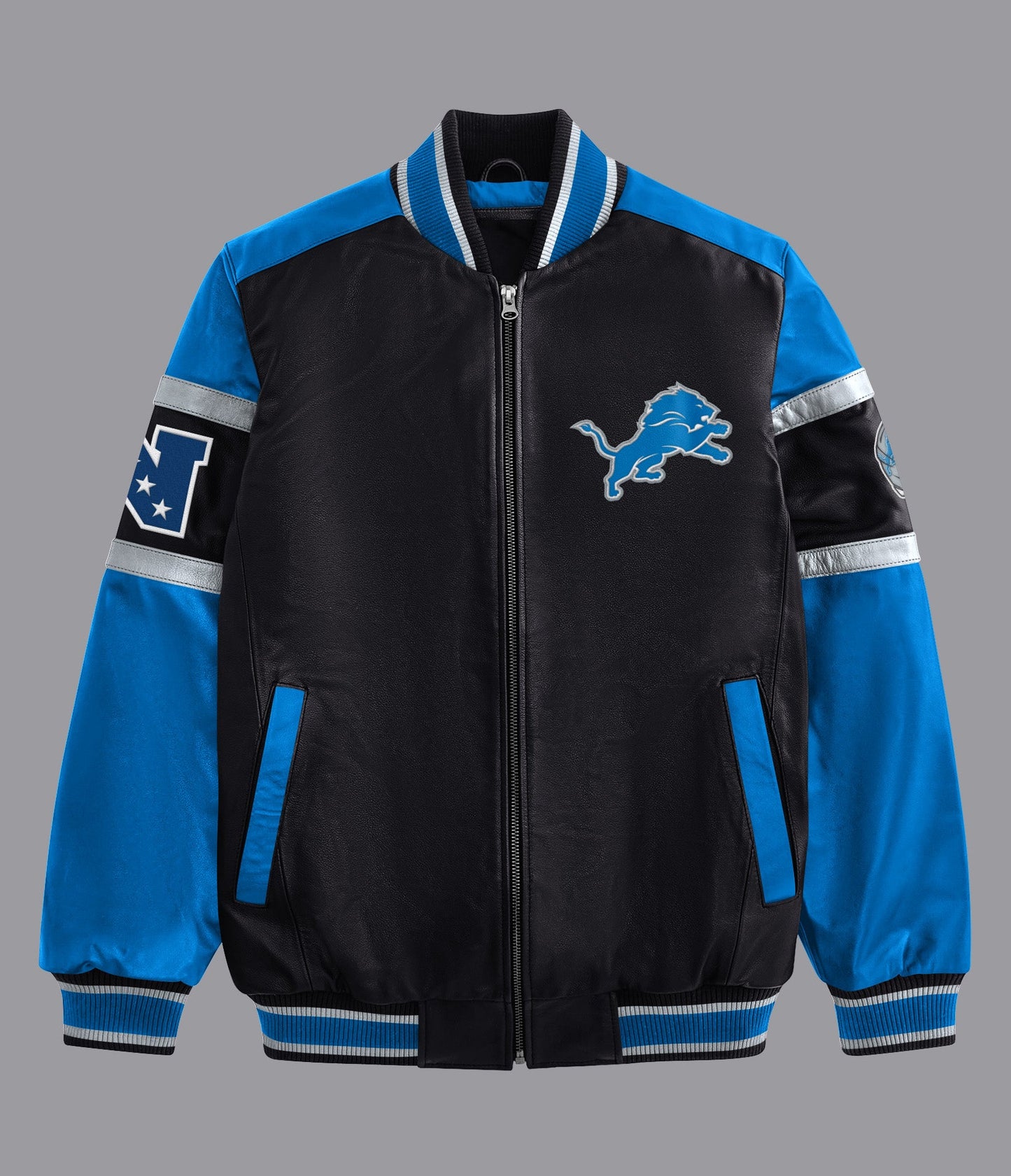 Detroit Lions South Paw Leather Jacket