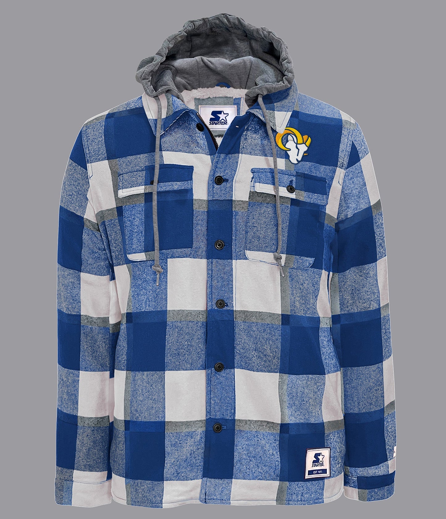 LA Rams Big Joe Sherpa Lined Plaid Jacket