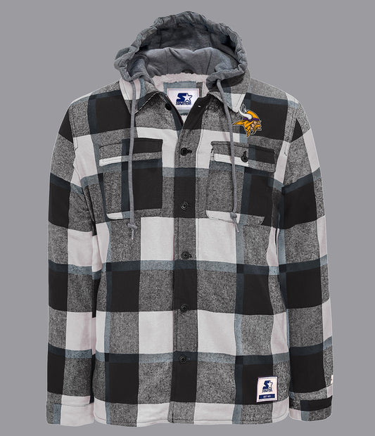 Minnesota Viking Big Joe Sherpa Lined Plaid Jacket