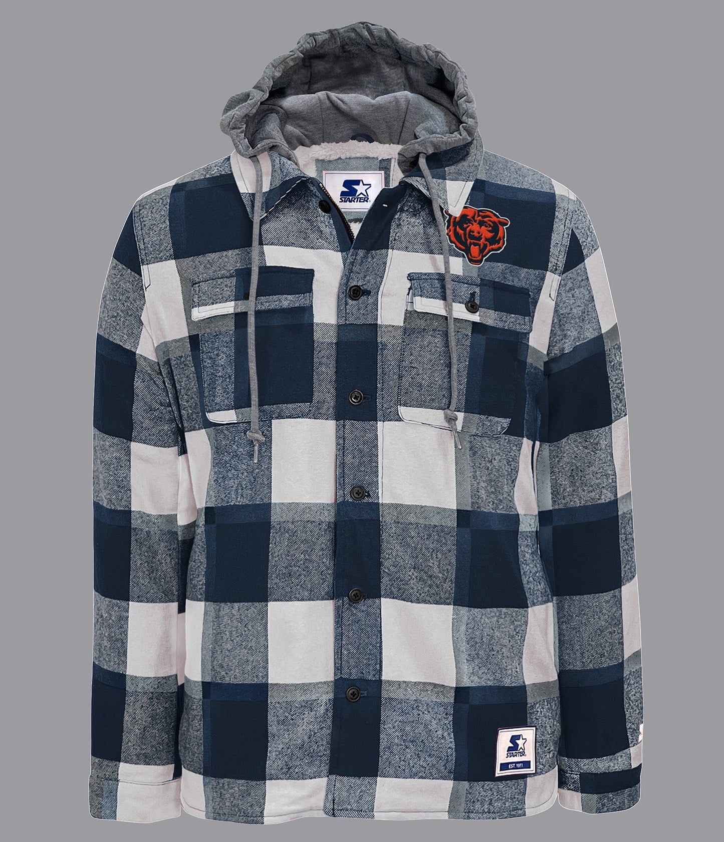 Chicago Bears Big Joe Sherpa Lined Plaid Jacket