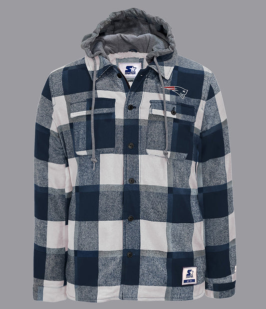 New England Patriots Big Joe Sherpa Lined Plaid Jacket