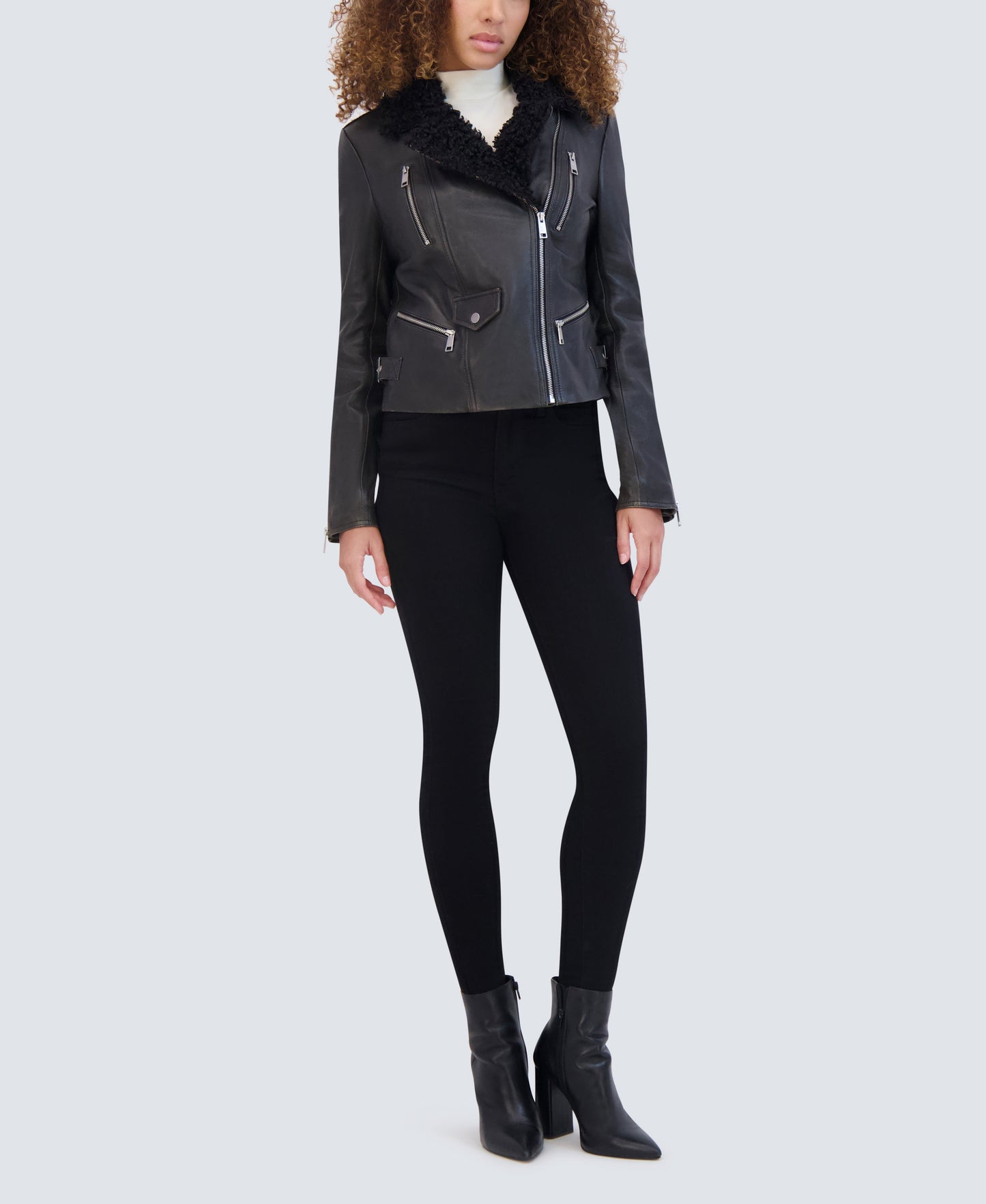 Paley Aviator Style Leather Jacket