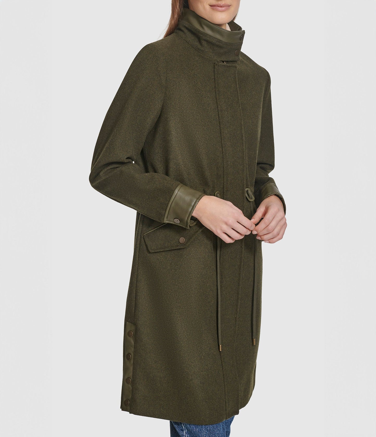 Chesme Anorak Style Wool Coat