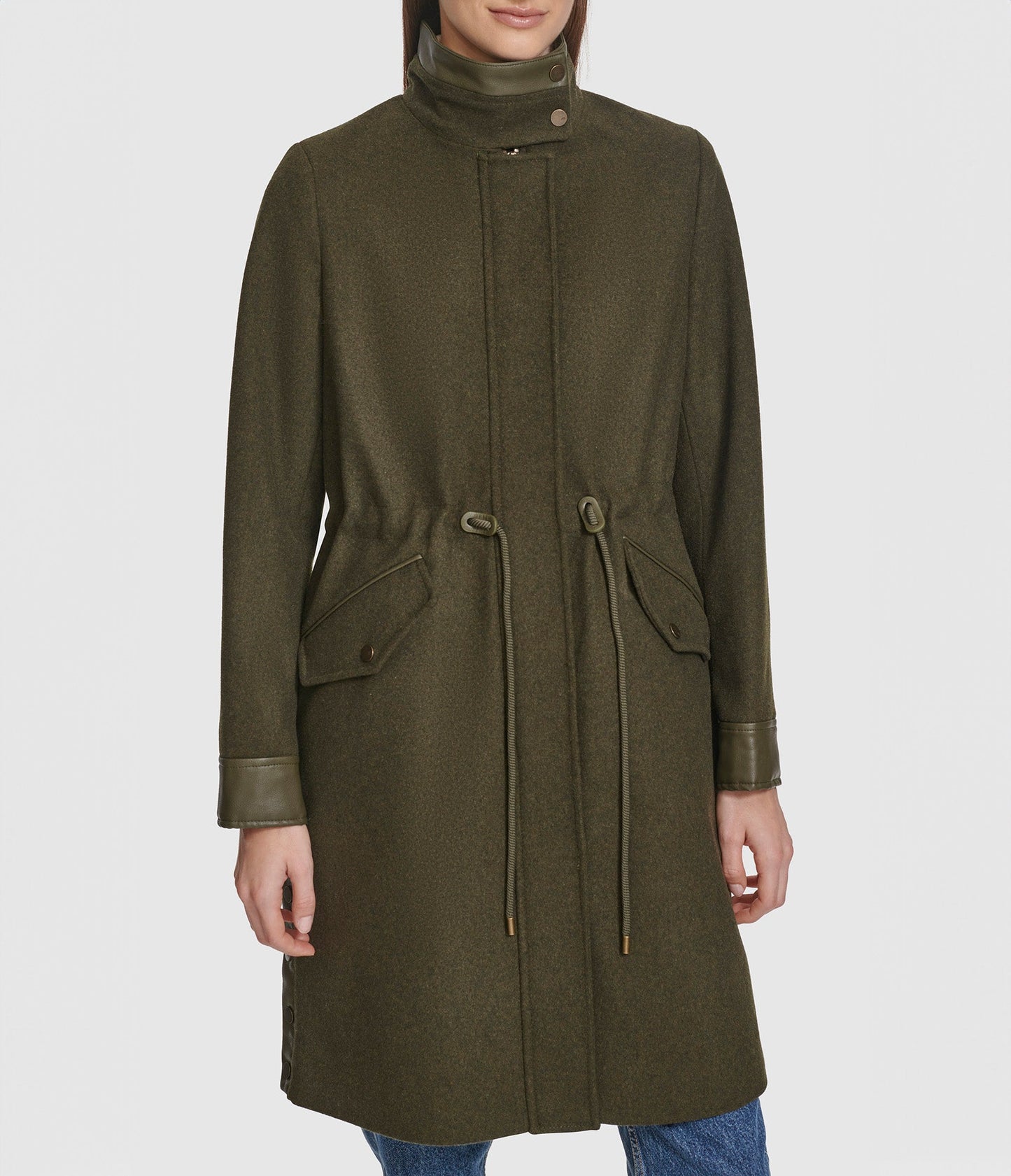 Chesme Anorak Style Wool Coat