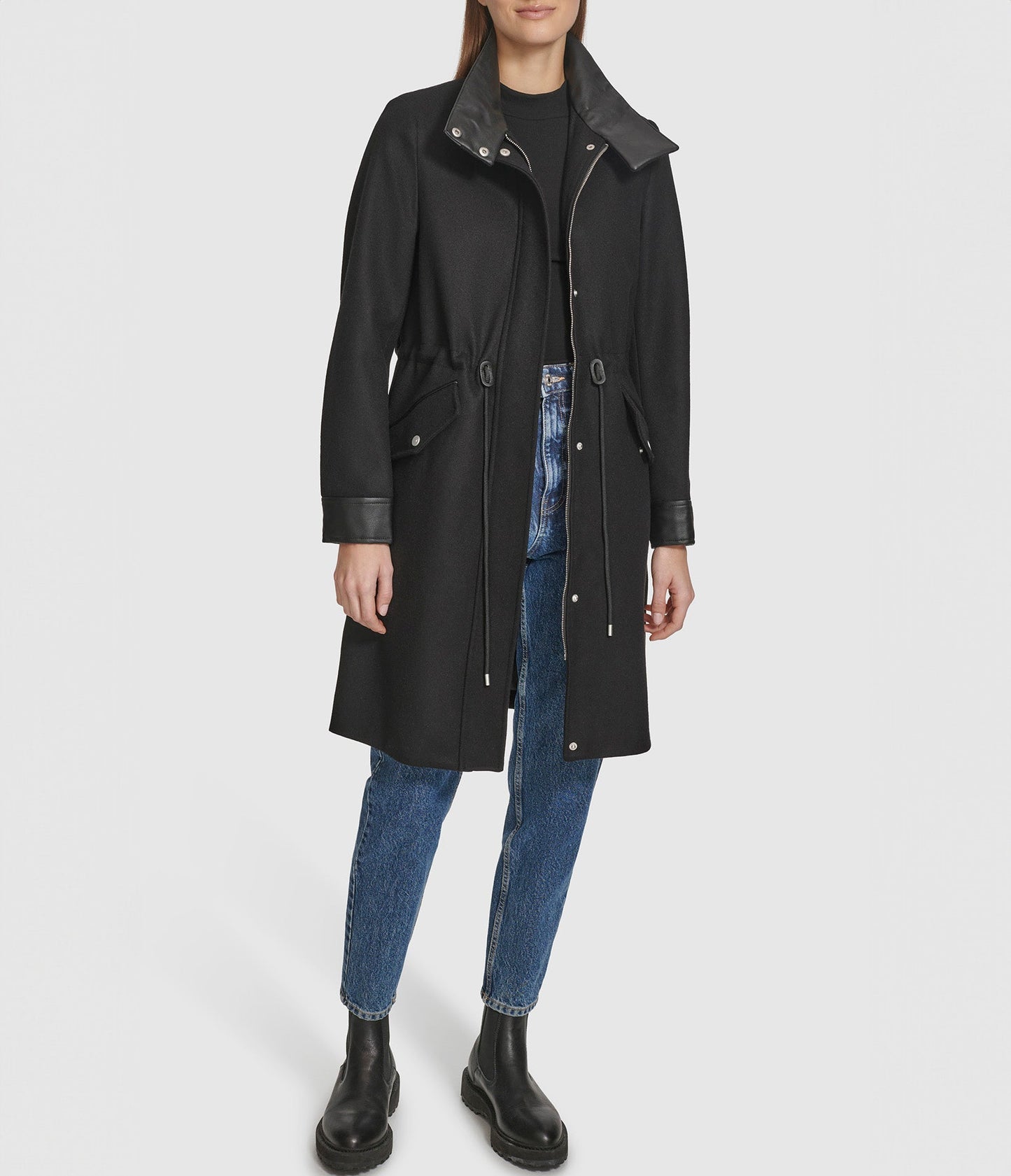 Chesme Anorak Style Wool Coat