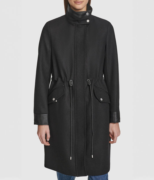 Chesme Anorak Style Wool Coat