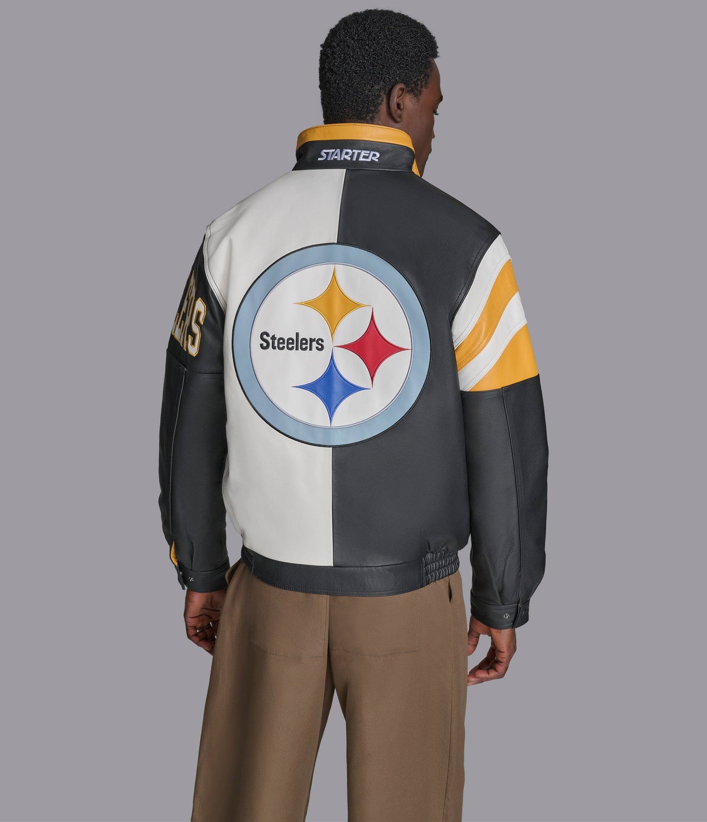 Pittsburgh Steelers Full Zip Leather Jacket