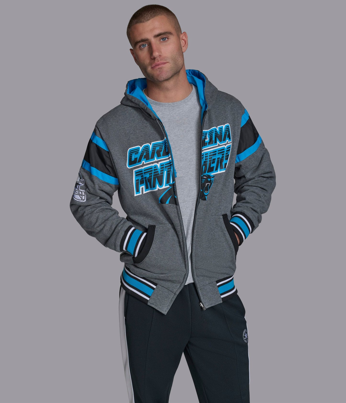 Carolina Panthers Full Back Reversible Hoodie