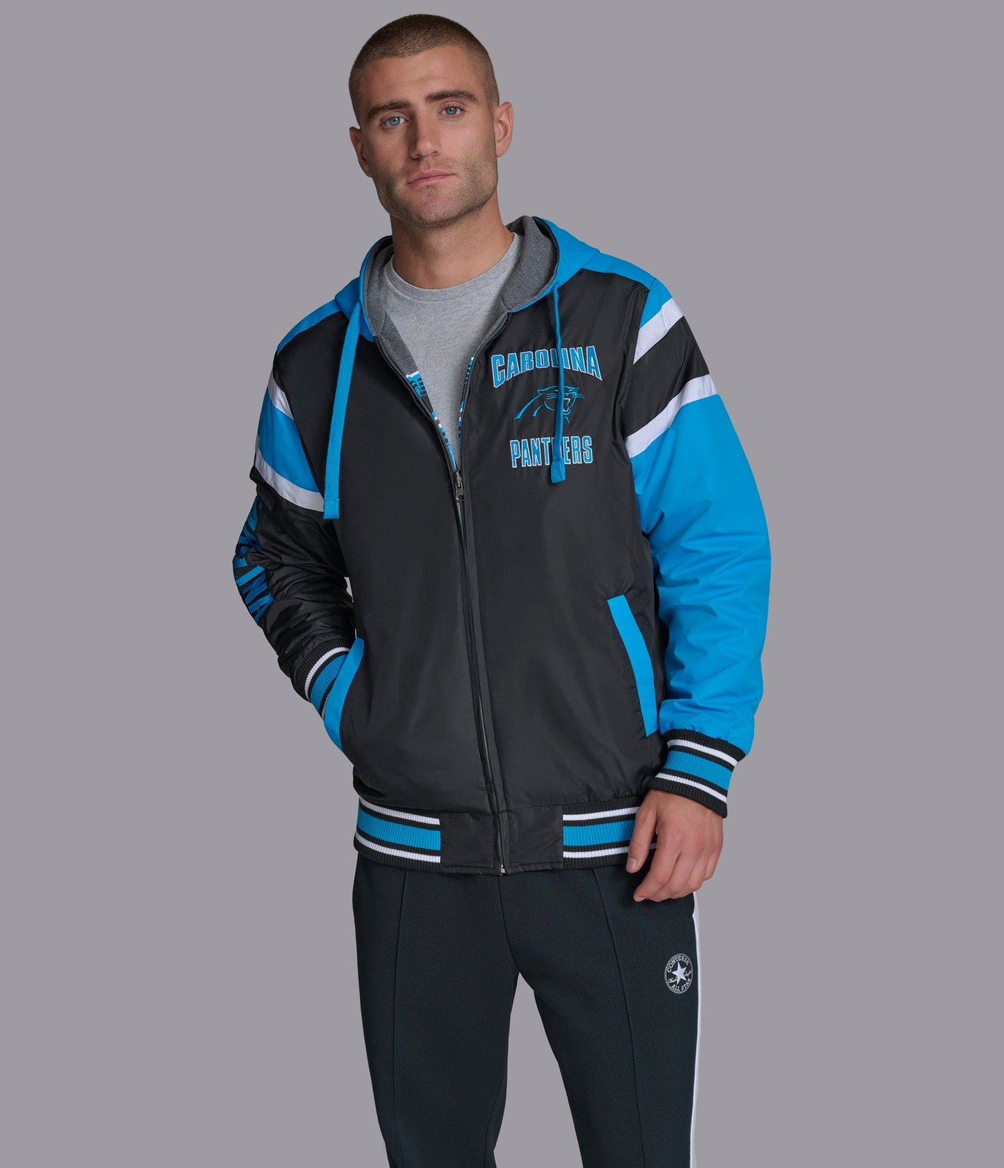 Carolina Panthers Full Back Reversible Hoodie