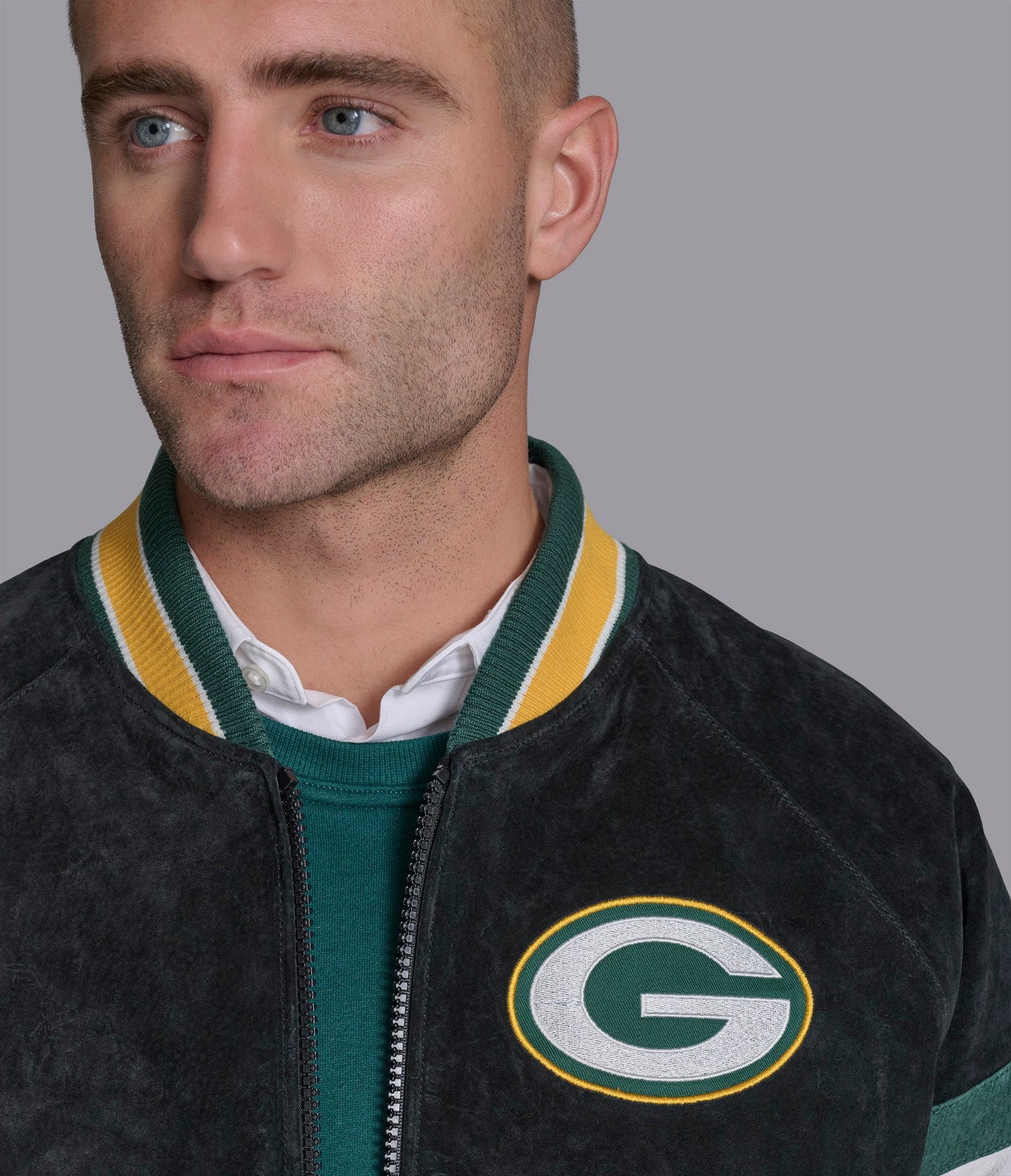 Green Bay Packers  Suede Varsity Jacket