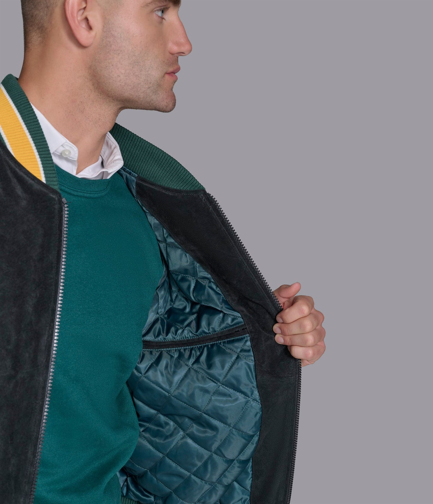 Green Bay Packers  Suede Varsity Jacket