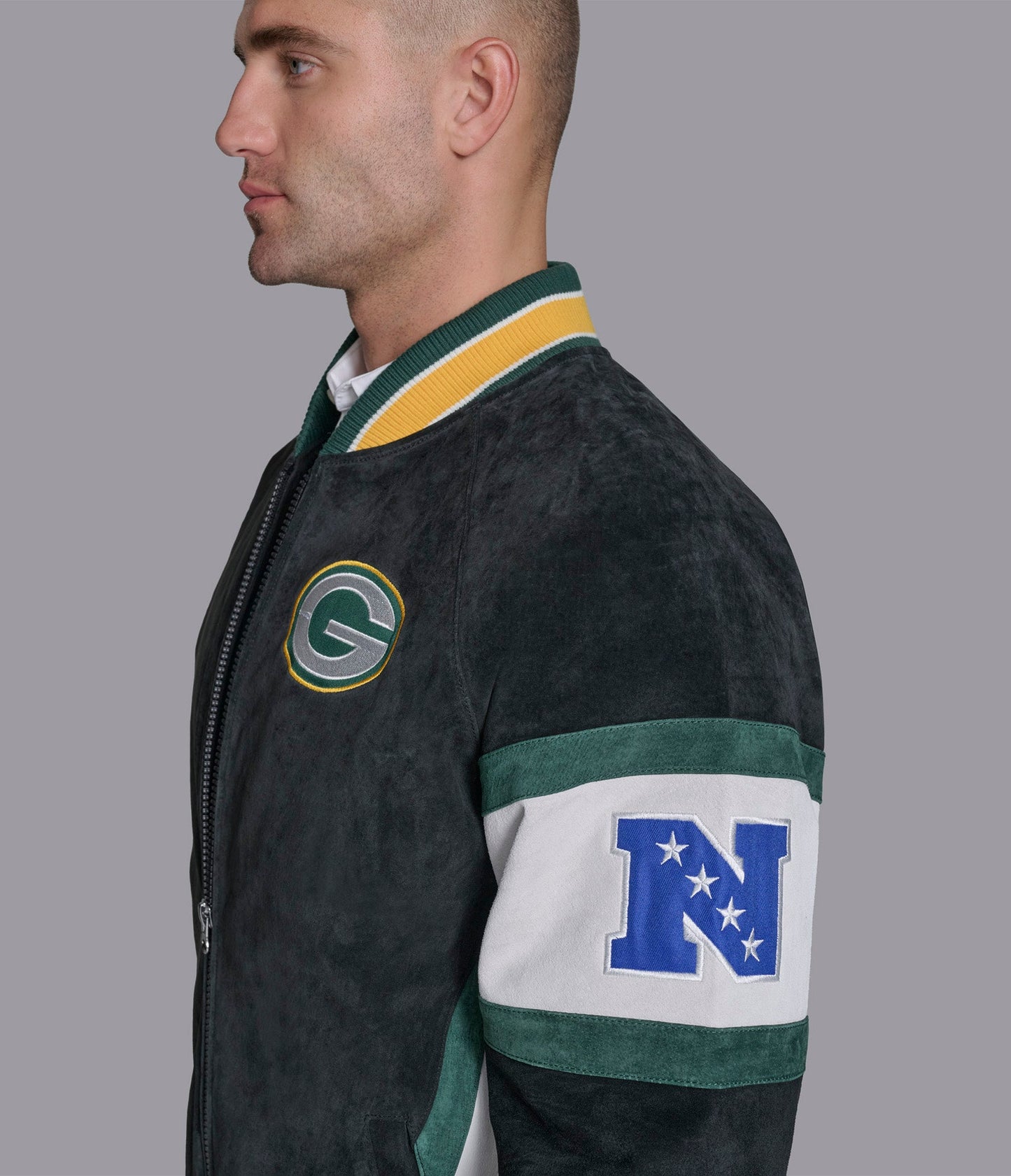 Green Bay Packers  Suede Varsity Jacket