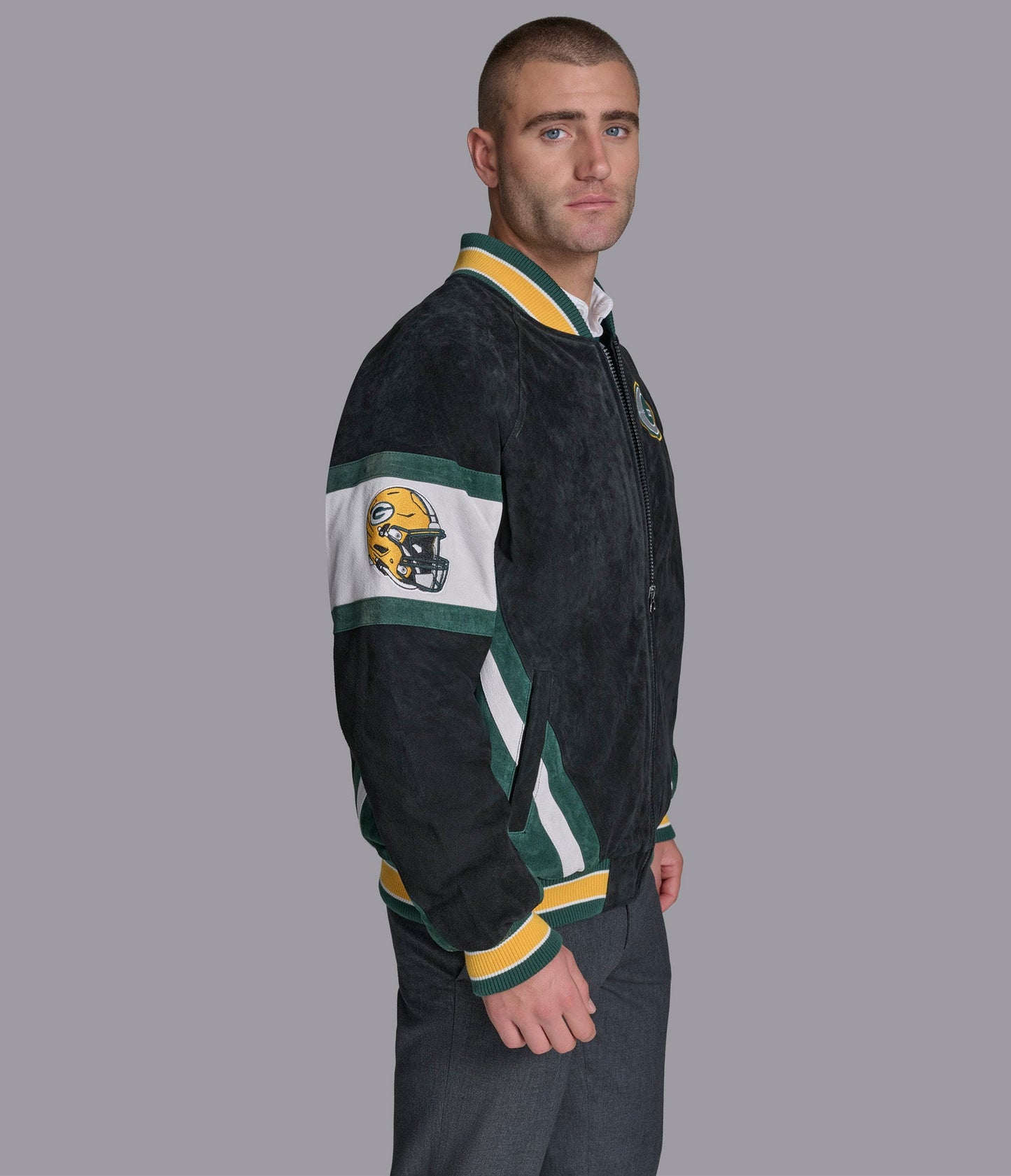 Green Bay Packers  Suede Varsity Jacket