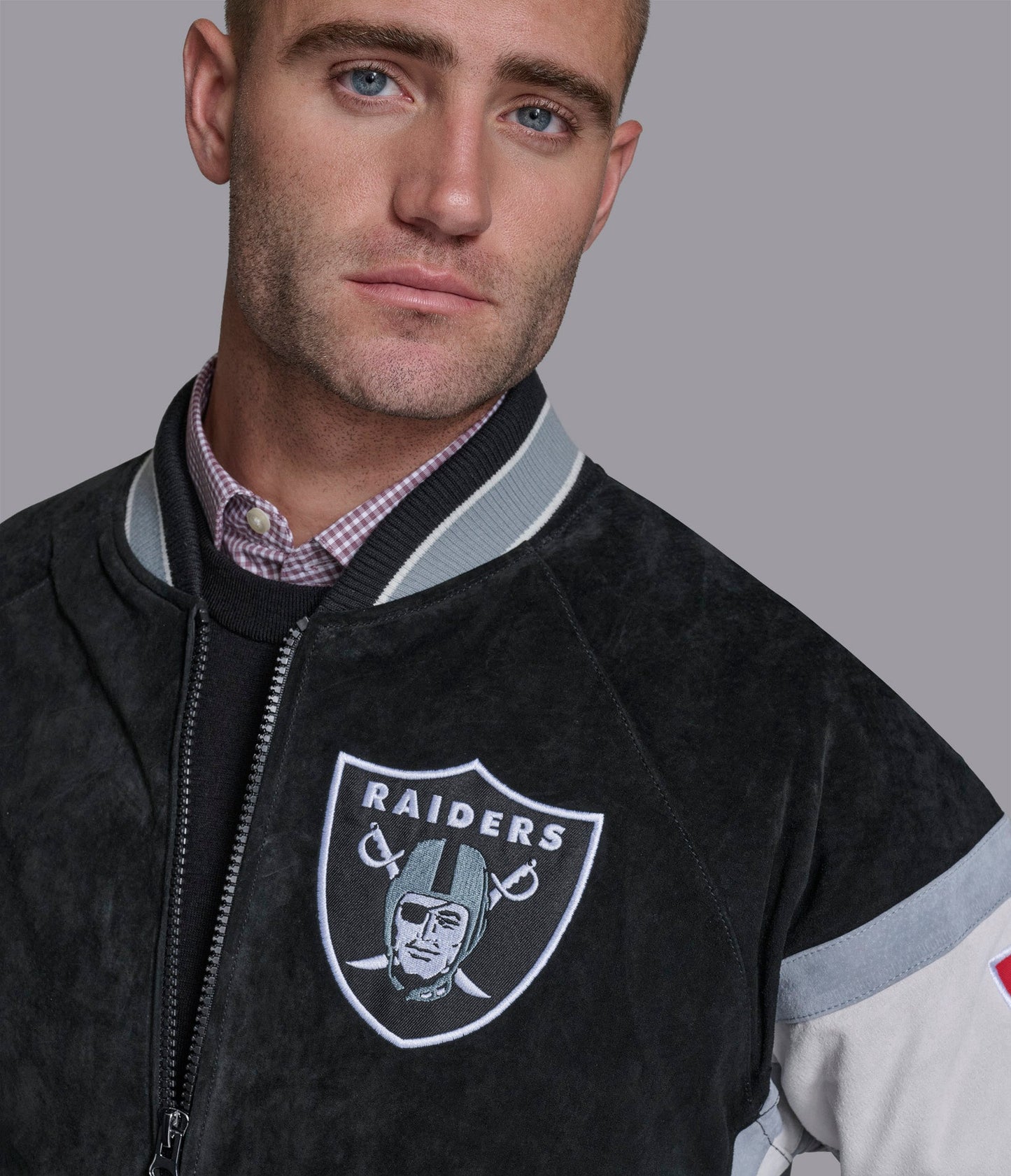 Raiders Suede Varsity Jacket