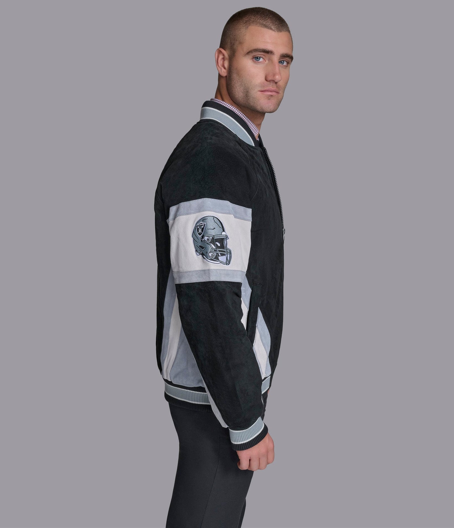 Raiders Suede Varsity Jacket