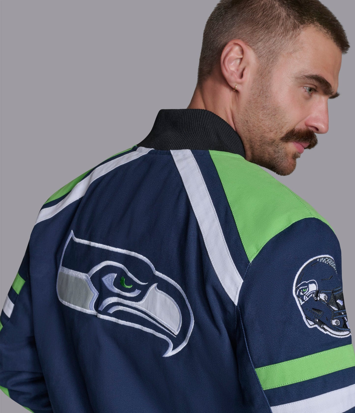 Seattle Seahawks Power Forward Racing Jacket