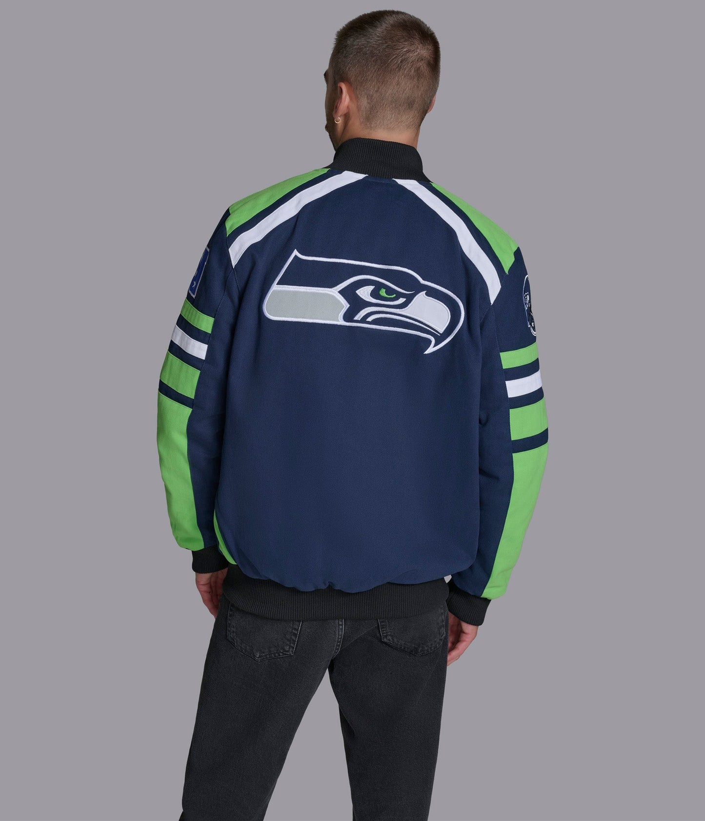 Seattle Seahawks Power Forward Racing Jacket