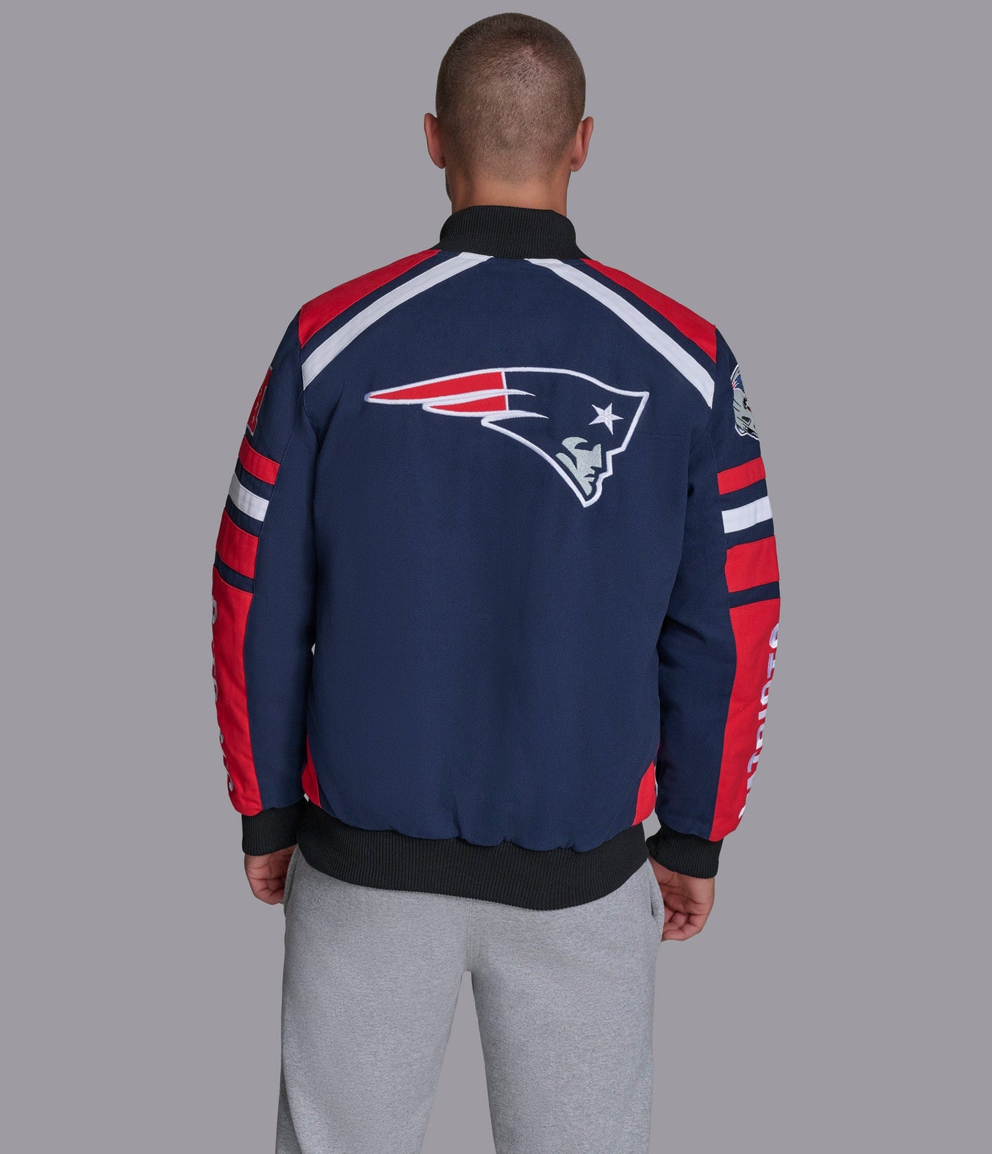 New England Patriots Power Forward Racing Jacket