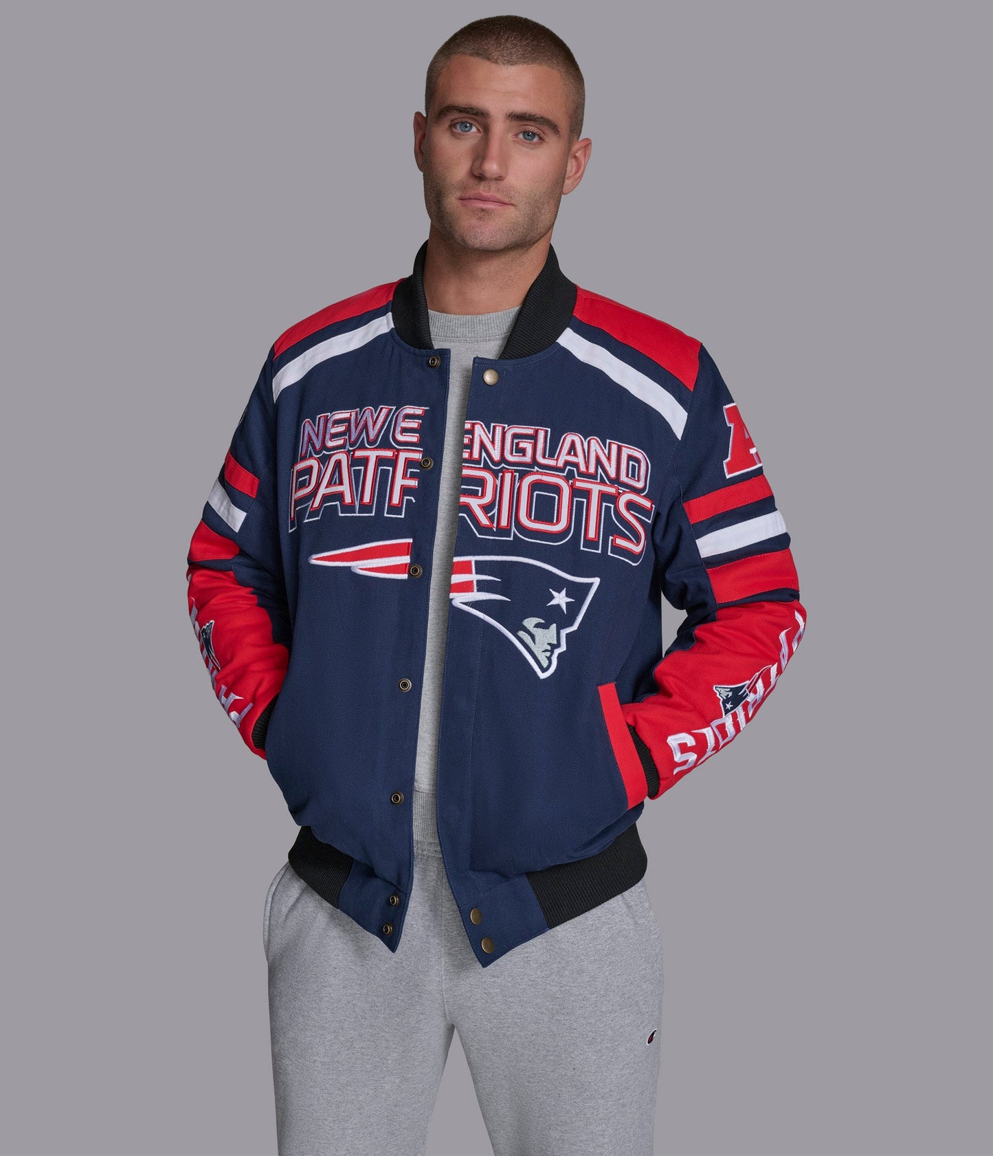 New England Patriots Power Forward Racing Jacket