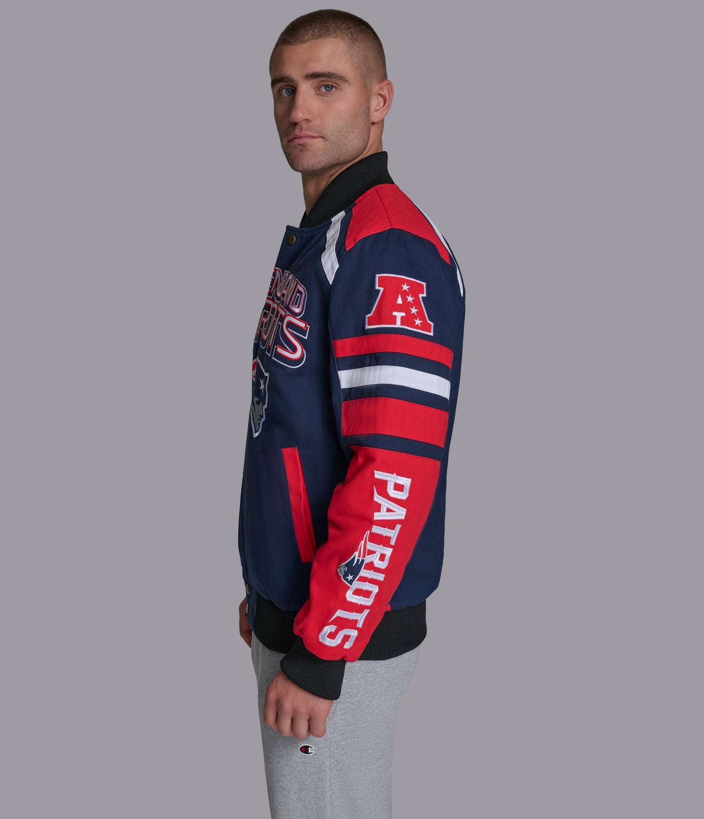 New England Patriots Power Forward Racing Jacket