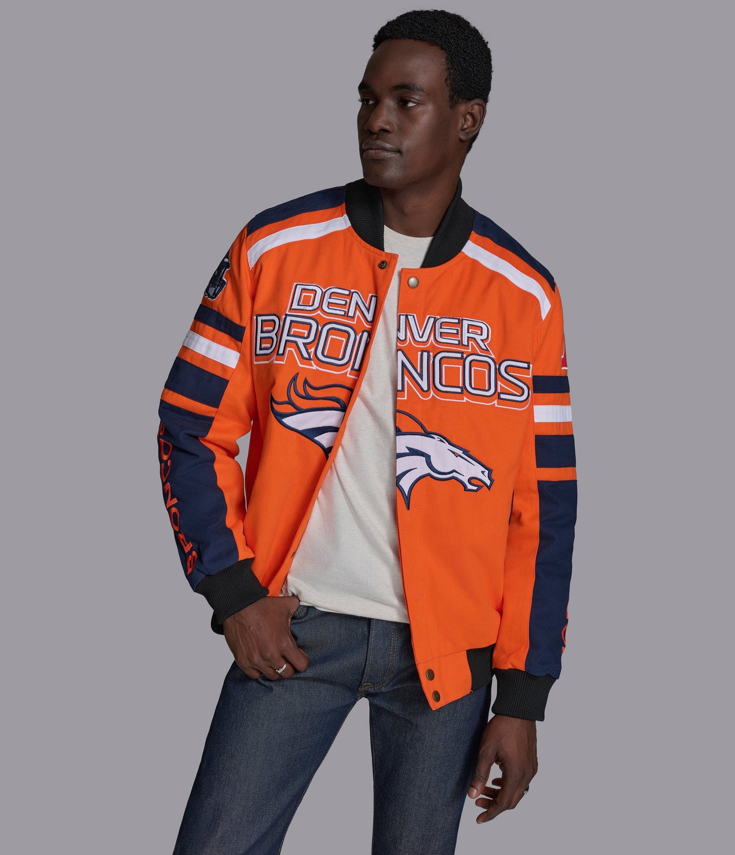 Denver Broncos Power Forward Racing Jacket