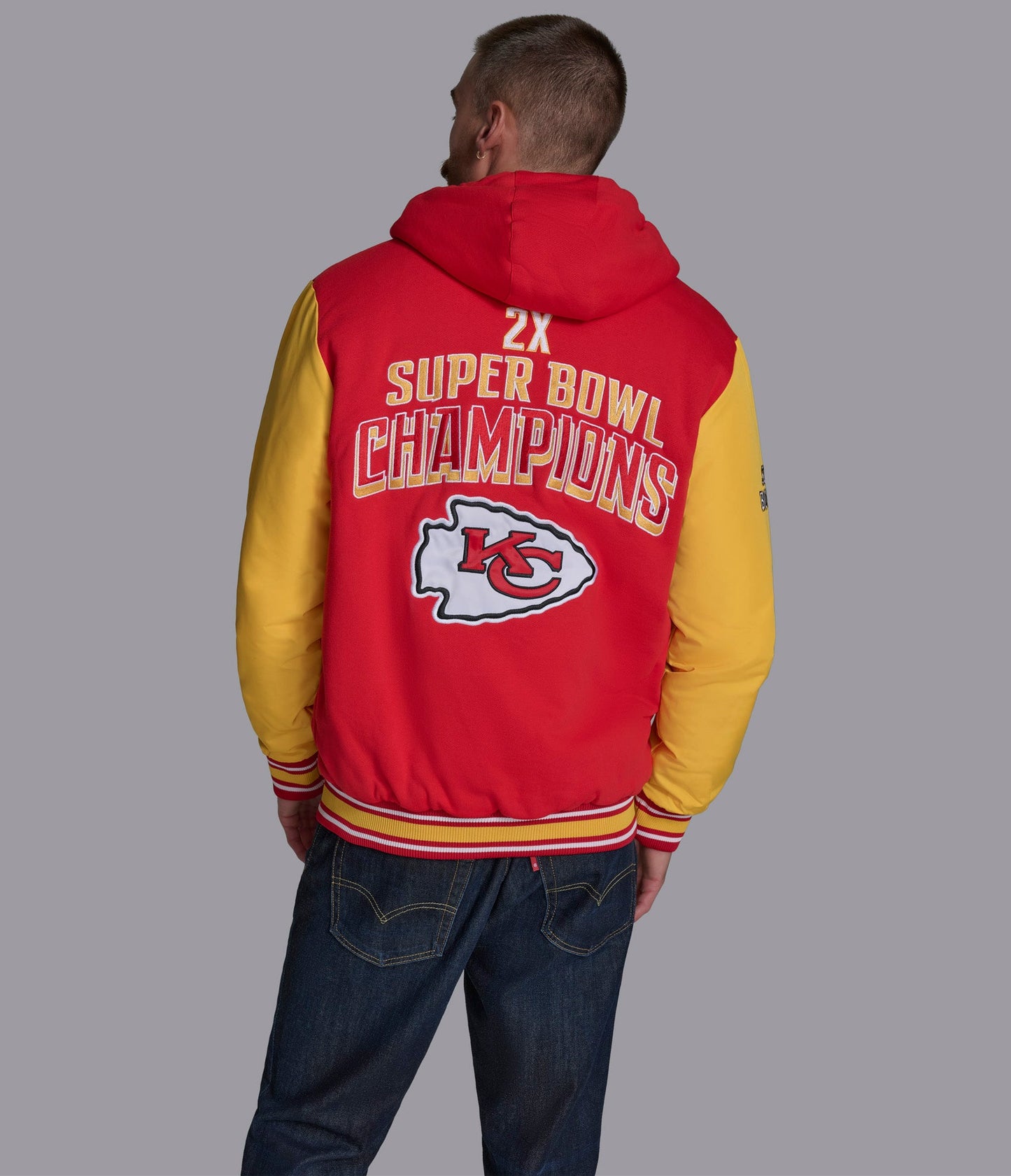 Kansas City Chiefs Player Option Color Blocked Full Zip Hoodie