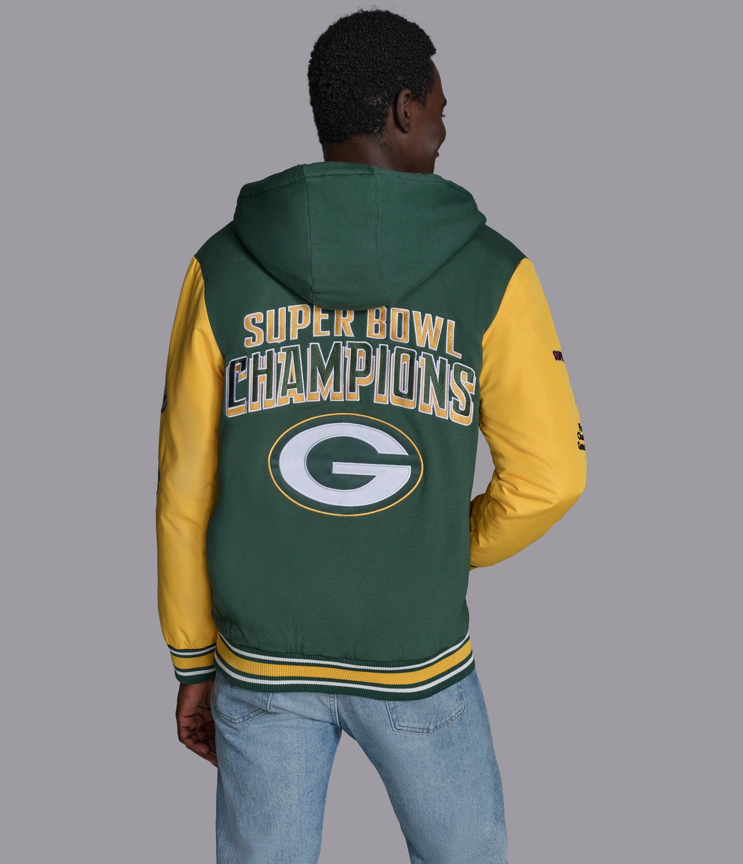 Green Bay Packers Player Option Color Blocked Full Zip Hoodie