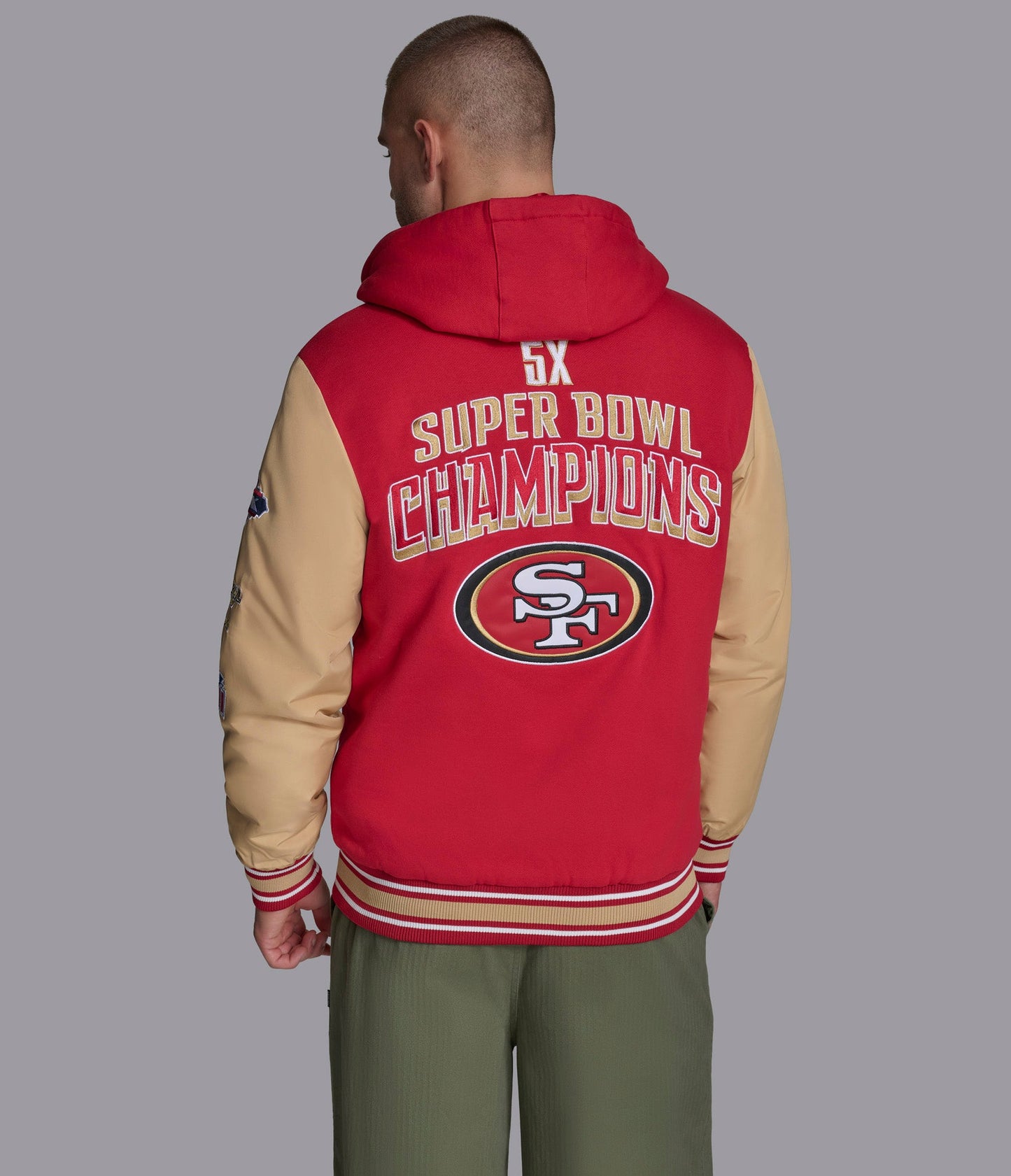 SF 49ers Player Option Color Blocked Full Zip Hoodie